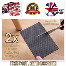 2x XL Self-Adhesive Protector Rubber-Mat Non-Slip Pads Chair Leg Sofa Table Feet