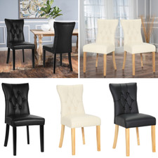 Set of 2/4 Modern Faux Leather Dining Chairs High Back Seat Kitchen Dinning Room