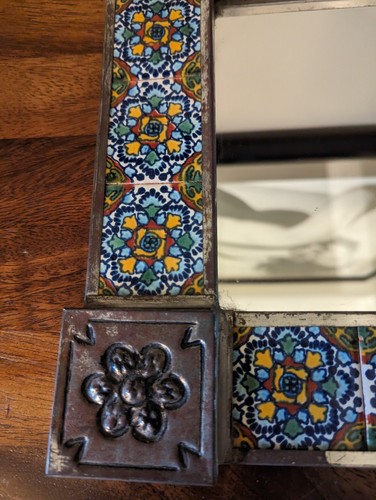 Vintage punched tin - punched, mirror