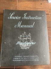 Triumph Mayflower Service Instruction Manual First Issue Hardback Good Condition