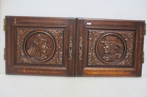 Victorian carved wooden panels - wooden,