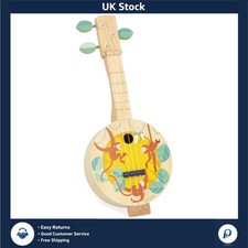 Vibrant Wooden Banjo Musical