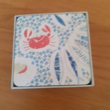 Laura Ashley Coasters x 4 Seaside  Theme  Discontinued