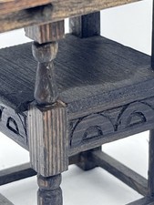Dolls House rare artisan Jacobean  metamorphic monks chair/table 1/12th Scale