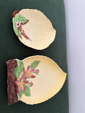 Vintage Carlton Ware Apple Blossom Yellow Leaf Serving Trinket Dish England
