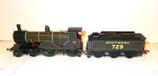 HORNBY SR T9 4-4-0 LOCO NUMBER 729 AND TENDER.NO BOX.