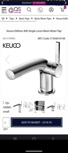 Keuco tap edition - edition, 400