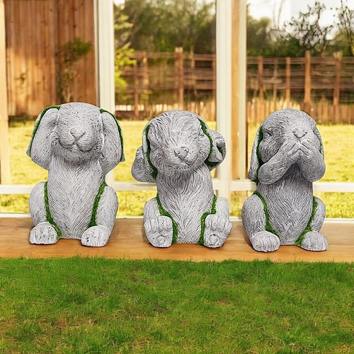 Set grey dog garden - set, 3