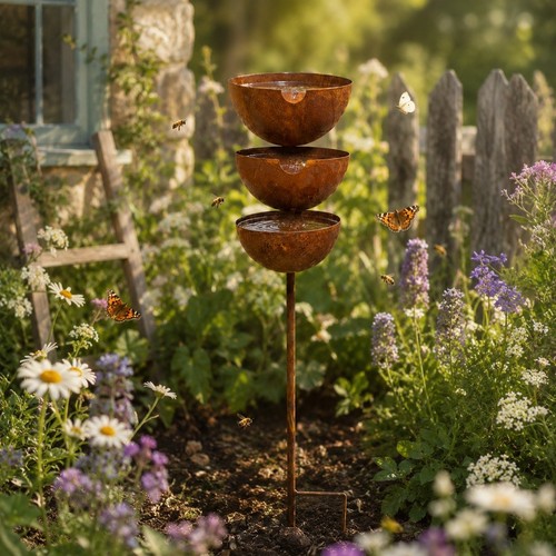 Metal rain catcher stake - rain,