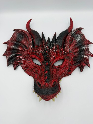 Halloween dragon mask - halloween, red