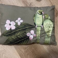 Dunelm Green Parrot Cushion