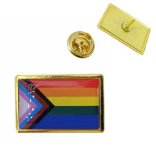 Rainbow flag pin badge - flag, ally