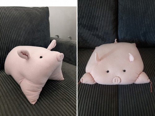 Vintage piggy wig - vintage, large
