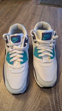 Nike Air Max 90 Essential Trainers UK Size 7 White/Hyper Jade