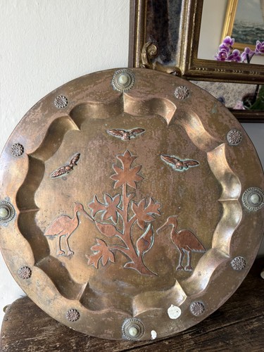 Arts crafts copper wall - &,