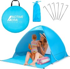 Cflity Pop Up Beach Tent, 1-2 Person Automatic Instant UV 50+ Extra Large Sun