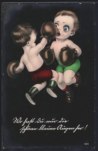 Postcard two boys a - two,