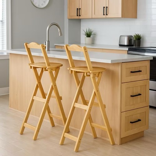 Wooden folding bar stool - folding,
