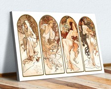 Mucha Four Seasons CANVAS WALL
