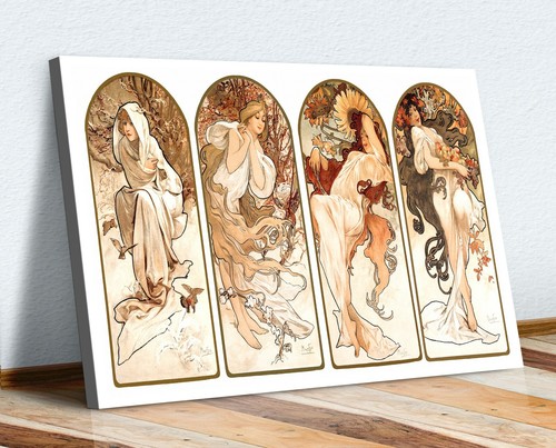 Mucha four seasons canvas wall - seasons,