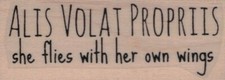 Alis volat propriis cat - alis,