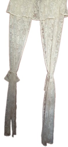 Ivory lace floral sheer - ,