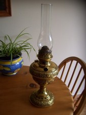 ANTIQUE CONTINENTAL BRASS OIL