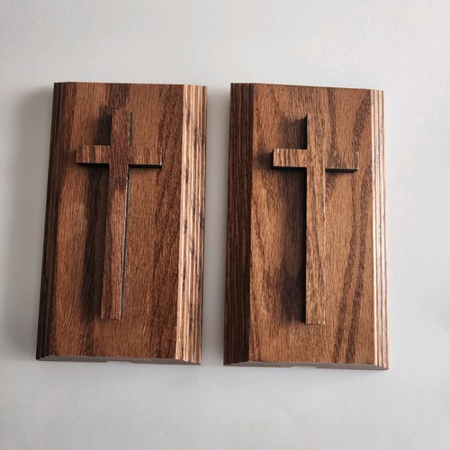 Vintage oak cross - donation, box