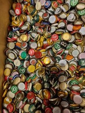 200 Used Mixed Crown Bottle Tops/Caps - good condition (Art craft man cave)