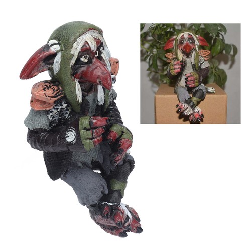 Resin statue garden big goblin - statue,