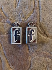 Two Different Pininfarina F Crest Emblem Motif Car Badges From Peugeot 406 Coupe