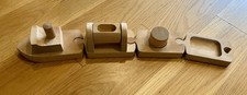 Creative Playthings Vintage Interlocking Wooden Boat Train Made In Finland Solid