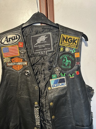 Biker ieather wast - ieather, black