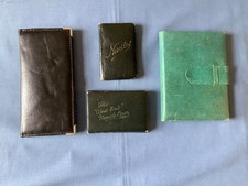 3 vintage leather cases of  sewing needles and 1 sewing kit