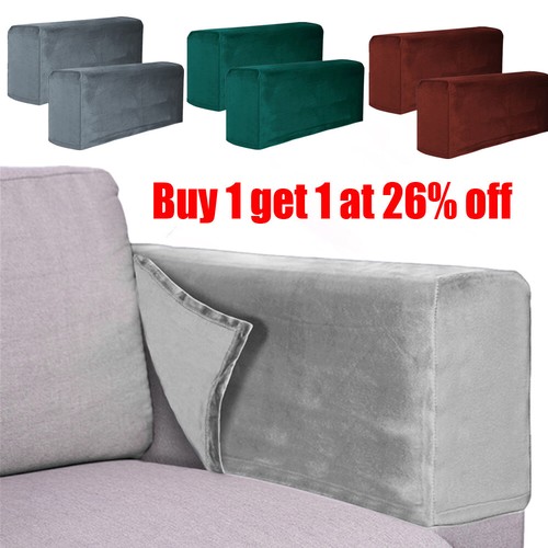 Velvet sofa armrest arm - 2x,
