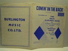 Comin' In The Back Door - The Baja Marimba Band- 1962 Sheet Music