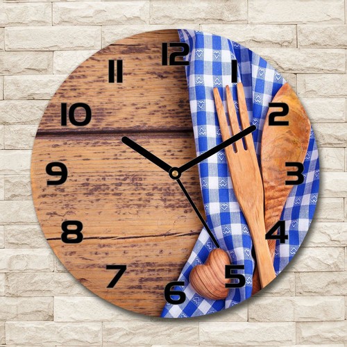 Glass wall clock - wall,