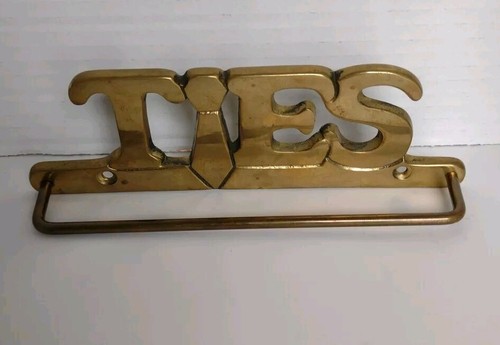 Vintage brass wall mounted tie - vintage,