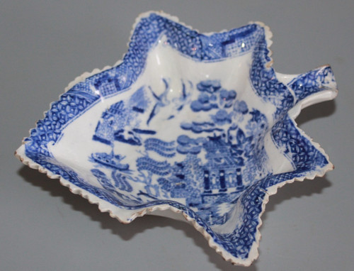Antique large pearlware blue - antique,