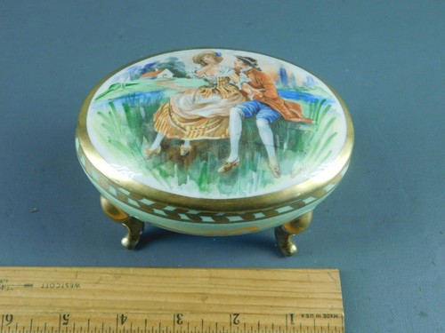 Limoges painted oval covered - limoges,