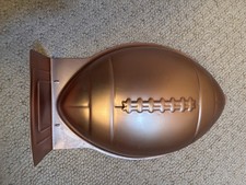 NOVELTY CAKE TIN RUGBY BALL SHAPE 30cm LONG 8cm DEEP USED TWICE VGC