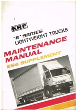 ERF ES6 LIGHTWEIGHT TRUCK ORIGINAL 1989 FACTORY MAINTENANCE MANUAL SUPPLEMENT