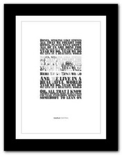 COLDPLAY ❤ Don't Panic - song lyrics poster art Limited Edition Print