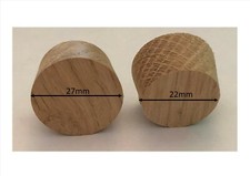 10 PACK EUROPEAN OAK FLAT HEAD CROSS GRAIN 27mm TAPERED PELLETS/BUNGS/STOPS 