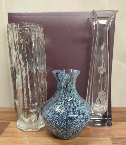 Vintage trio posy stem vases - vintage,
