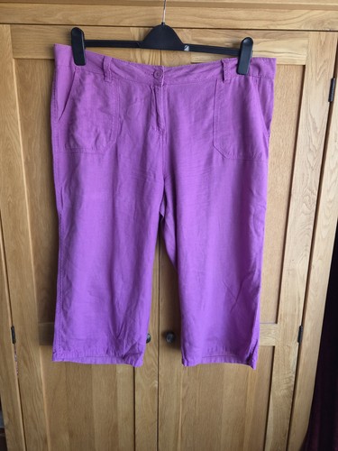 Womens linen cropped - womens,