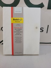 John Lewis Special Buy 200TC Cotton Rich Duvet Cover Set - White - Single
