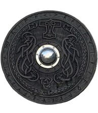 Viking Warriors Norse Shield with Carved Round Celtic Ornaments Shield