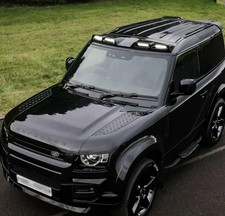 GLOSS BLACK LED DRL ROOF TOP LIGHT BAR LAND ROVER DEFENDER 90 110 L663 2020-2024