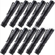 5/20 x LED 1000 Lumens Mini Torch Penlight Flashlight Pocket Pen Light Clip AAA